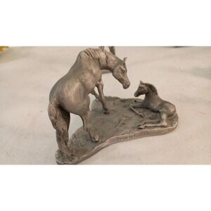 Vintage 1977 Hallmark Little Gallery Love Is Gentle Pewter Figurine